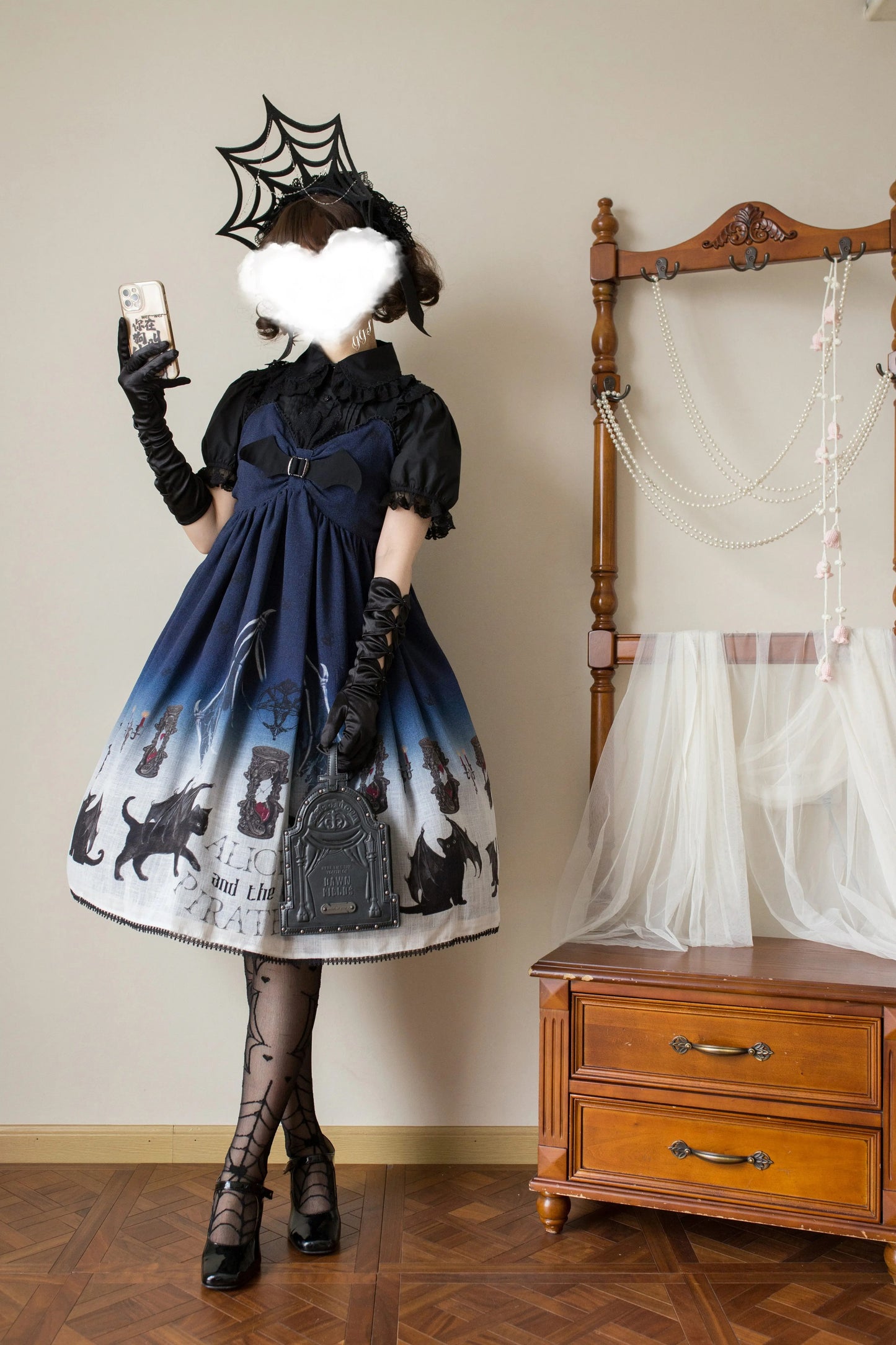 【受注予約~5/24】Sugar Rose 半袖ブラウス【JulieParfait】