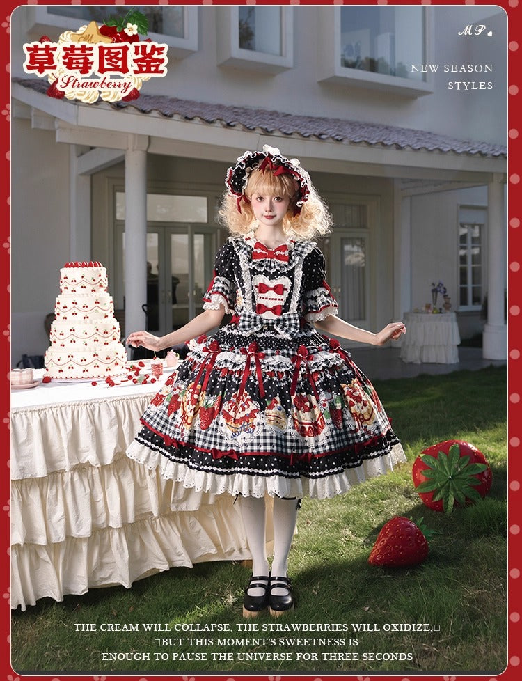 【受注予約~11/18】Strawberry Cake Illustration ワンピース(タイプ3)【花与珍珠匣】