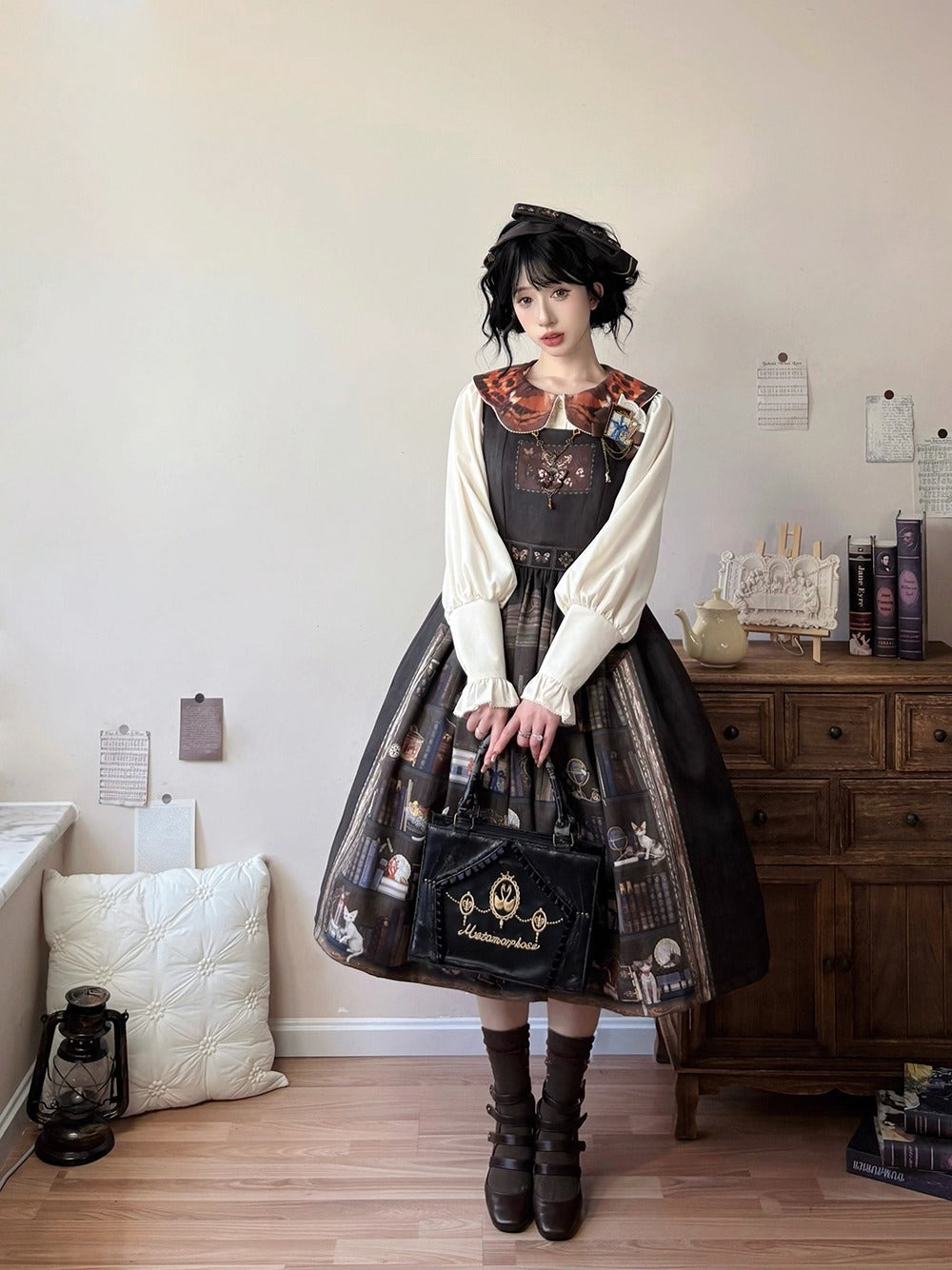 【受注予約~11/6】German Bookshelf ジャンパースカート【Miss Point】