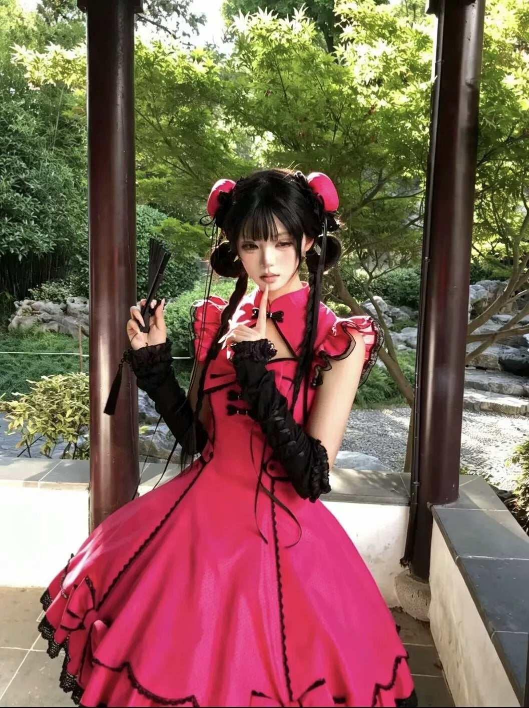 【受注予約~10/6】Cinnabar Decree ワンピース・お団子セット【Sugar Cookies】