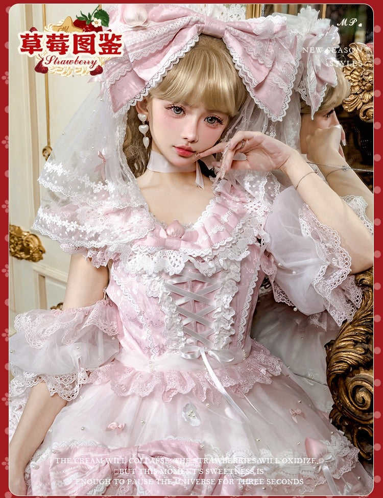 【受注予約~11/18】Strawberry Cake Illustration ワンピース(タイプ1)【花与珍珠匣】