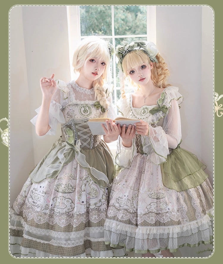 Tea Cup Rabbit ジャンパースカートセット【Melonshow】