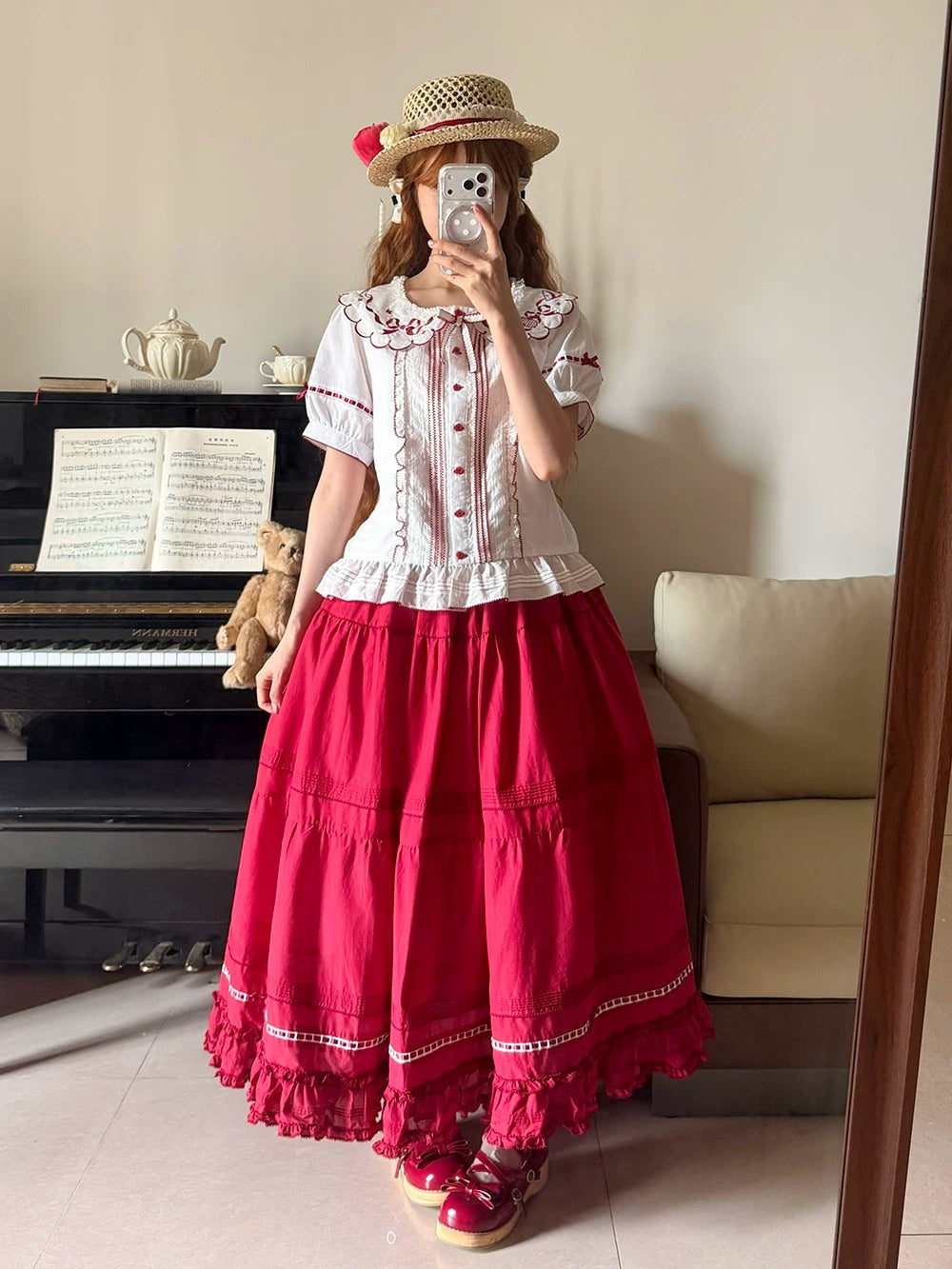 【受注予約~7/23】Orchard of the Four Seasons スカート【Miss Point】