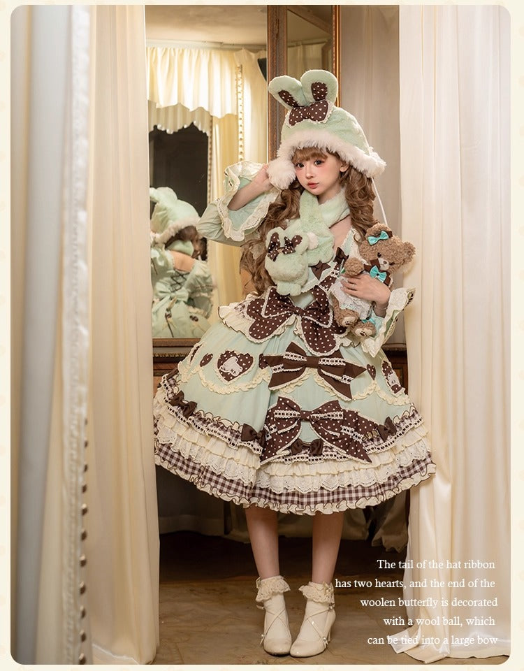 【受注予約~11/12】Winter Rabbit ショートダウンコート【花与珍珠匣】