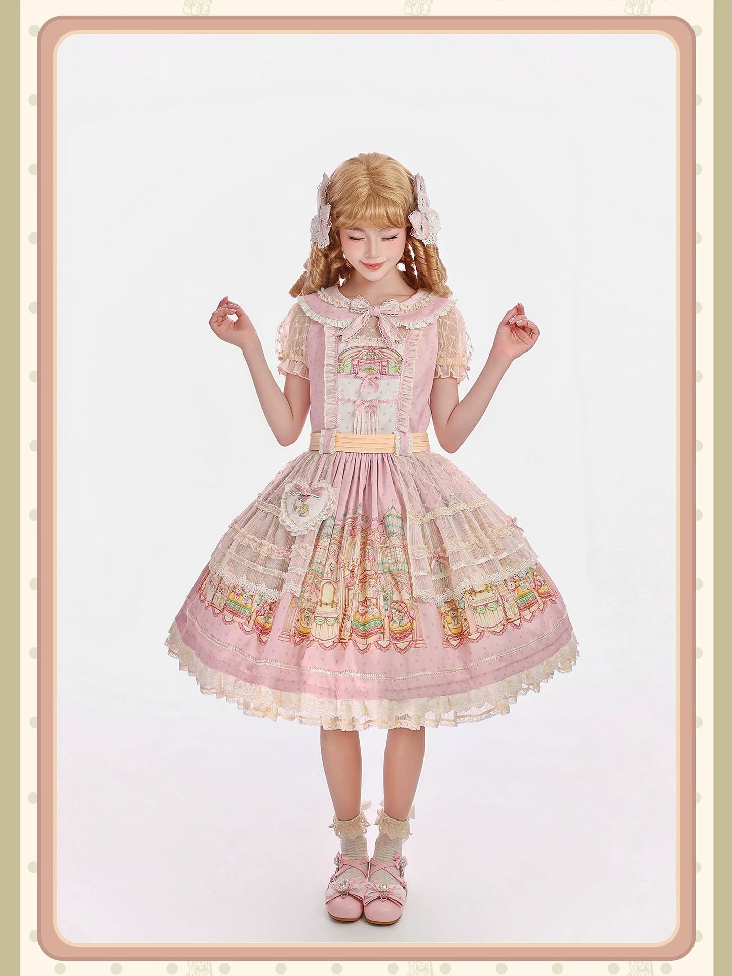 【受注予約~9/6】Fluffy Cat Castle ワンピース・ジャンパースカート【Alice Girl】