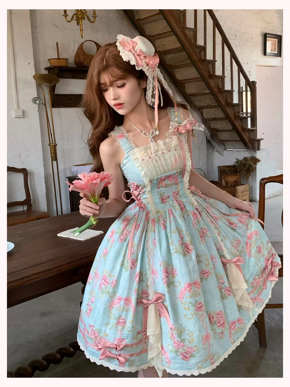 Antique Rose ジャンパースカート・ブラウス【Vivian】