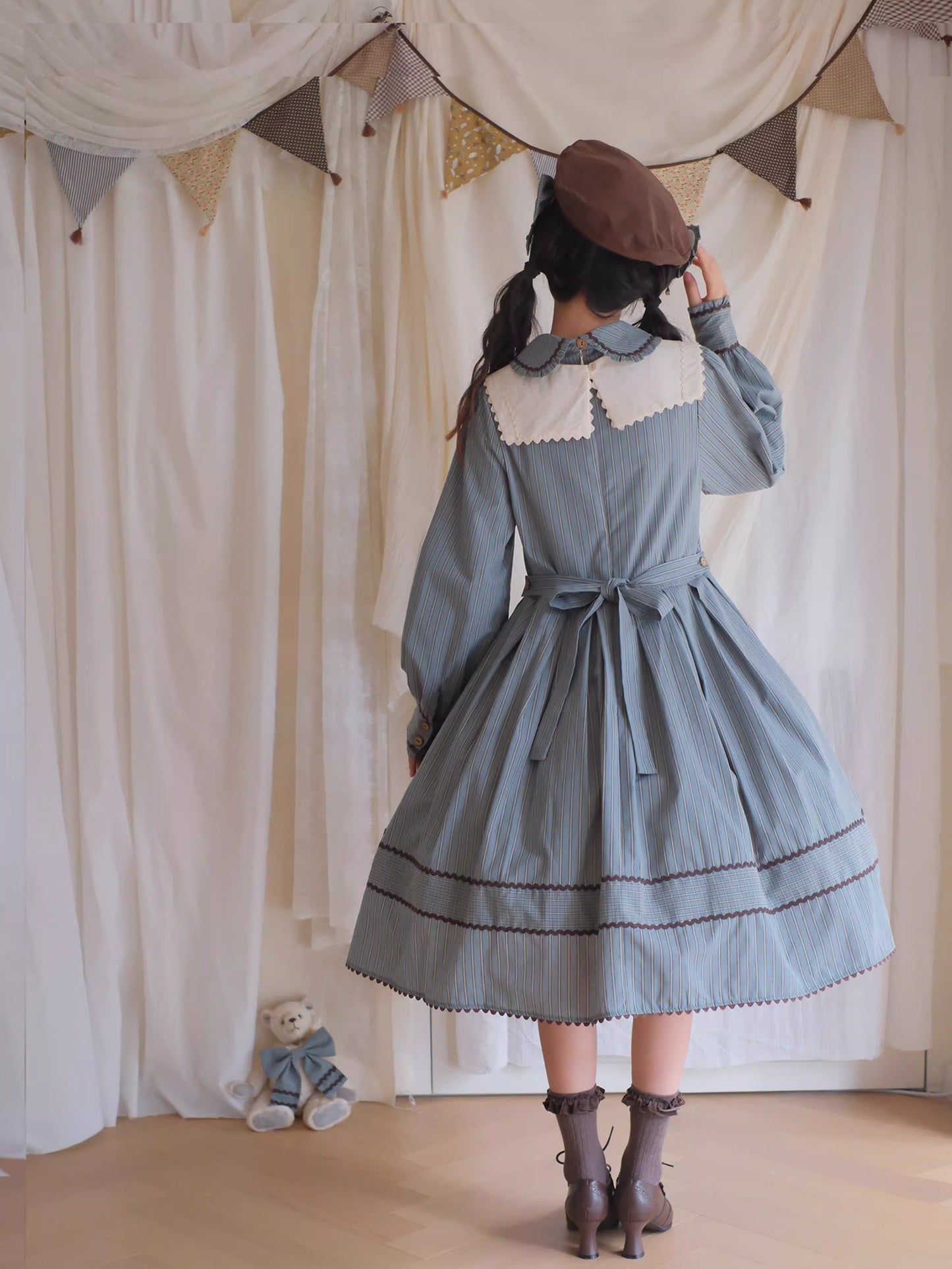 【受注予約~11/10】Bear Cake ワンピース・ブラウス【Stamp Albums】