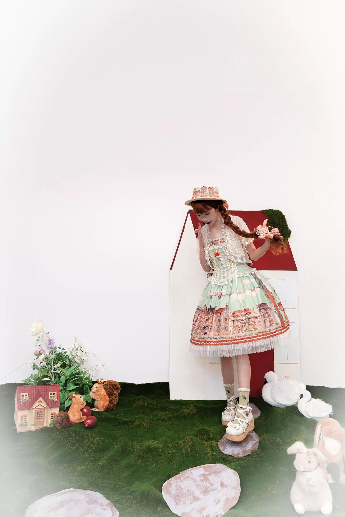 【受注予約~5/6】Dewans Garden Town ワンピース・ジャンパースカート【Cutey Mask】