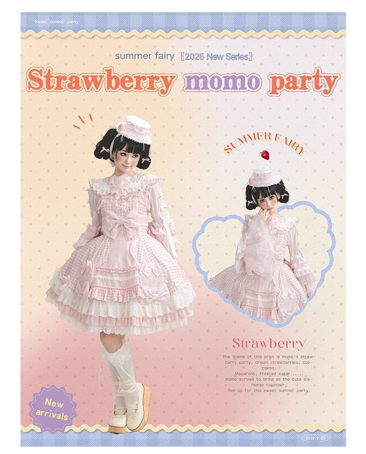 【受注予約~8/28】Strawberry momo Party ジャンパースカート【仲夏物語】