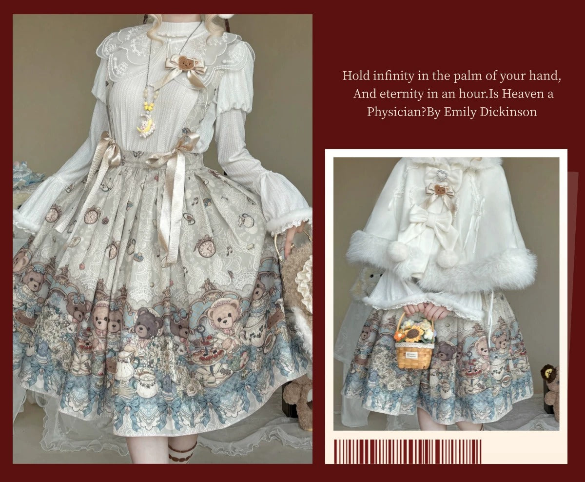 Bear's Tea Party サスペンダースカート【千木】