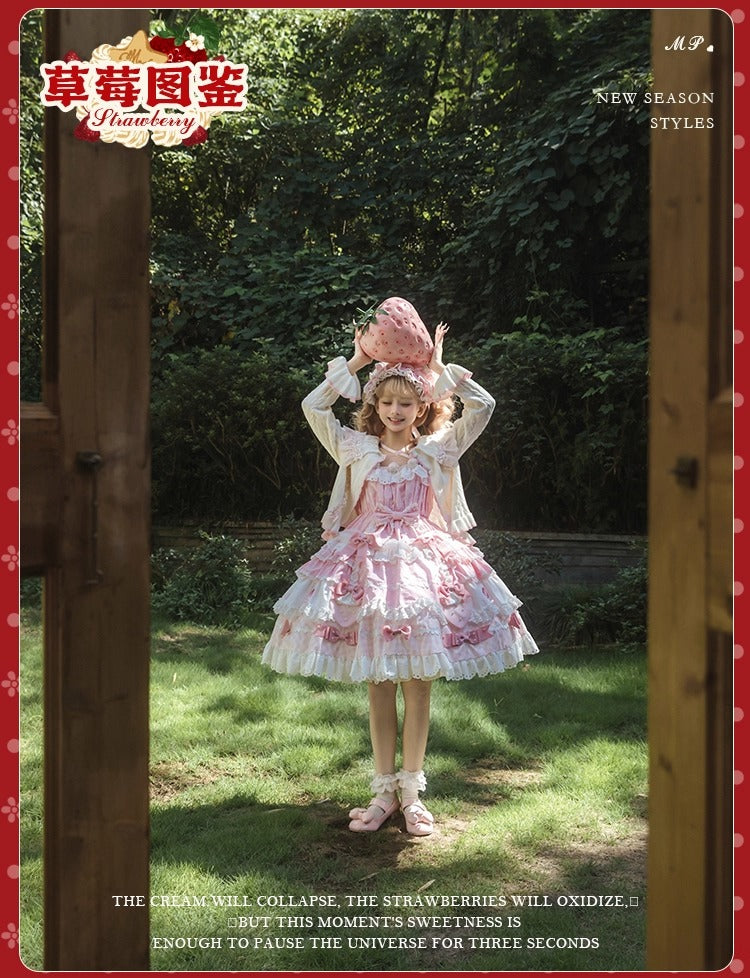 【受注予約~11/18】Strawberry Cake Illustration ジャンパースカート(タイプ1)【花与珍珠匣】
