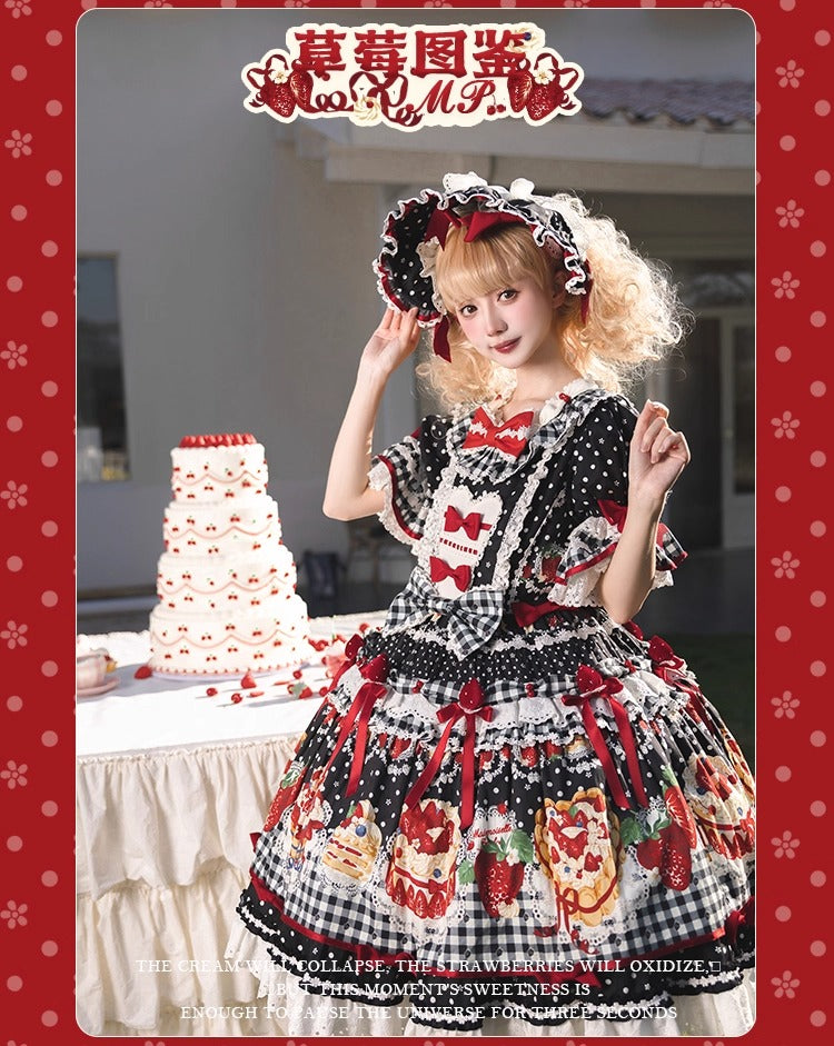 【受注予約~11/18】Strawberry Cake Illustration ワンピース(タイプ3)【花与珍珠匣】