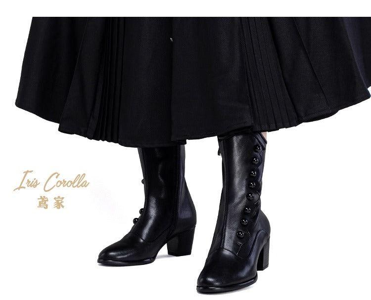 【受注予約~9/17】Victory ボタンブーツ(ミドル)【Iris Corolla】