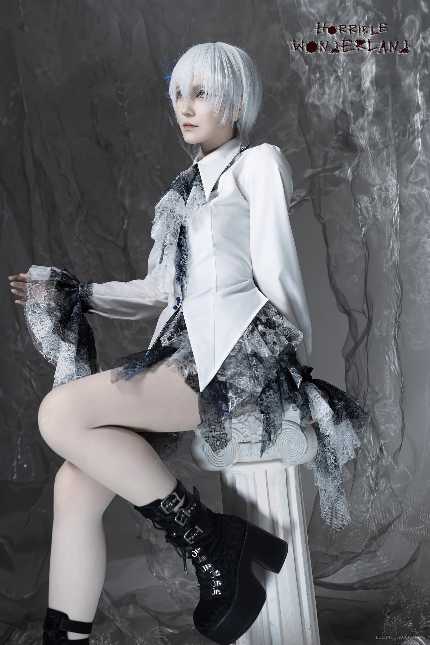 【受注予約~12/10】Horrible Wonderland ブラウス(無地ver.)【Lilith House】