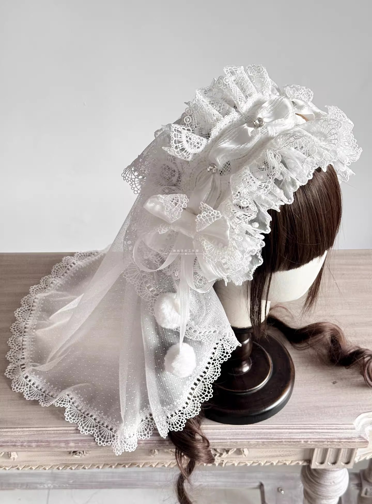 ヴェール付きSnow Drop ヘッドドレス【妹抖手作工作屋】