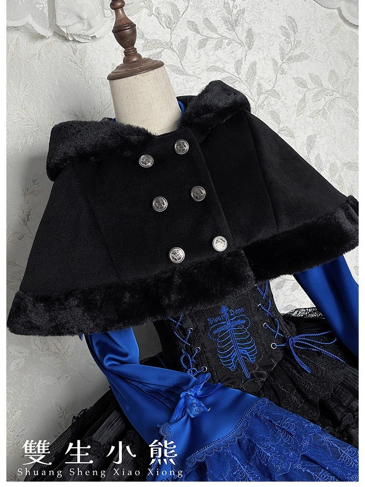 【受注予約~12/8】Black Mist Feast ブラウス・ケープ【双生小熊】