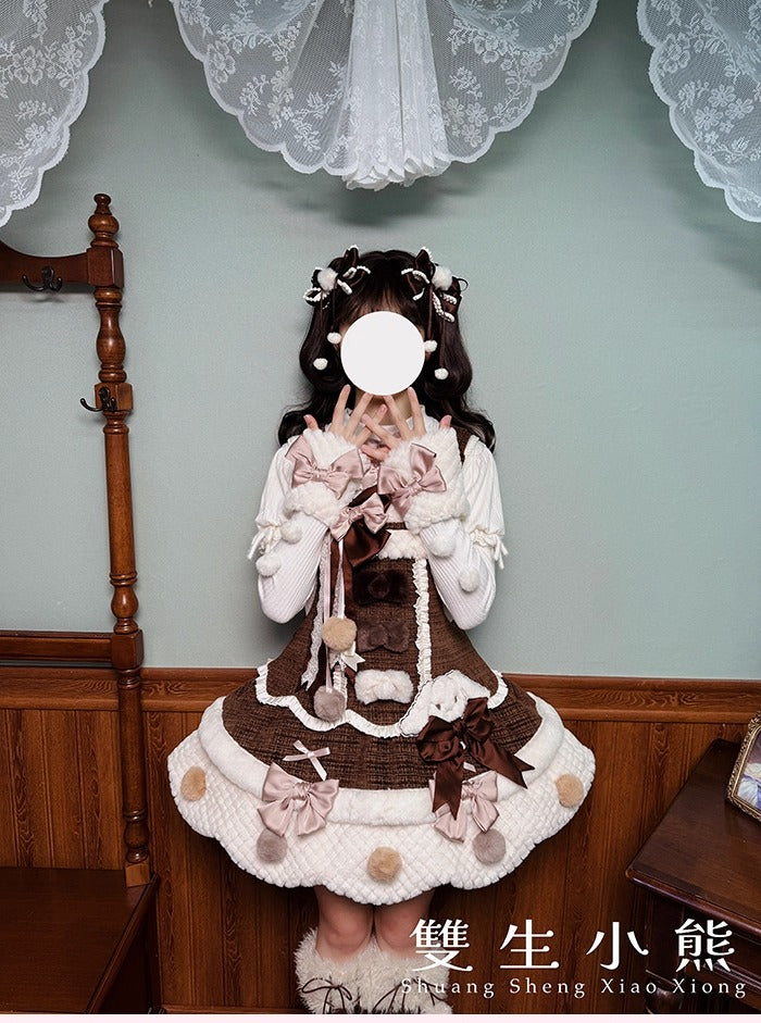 【受注予約~10/23】Frosted Sugar Rabbit ジャンパースカート・サロペット【双生小熊】