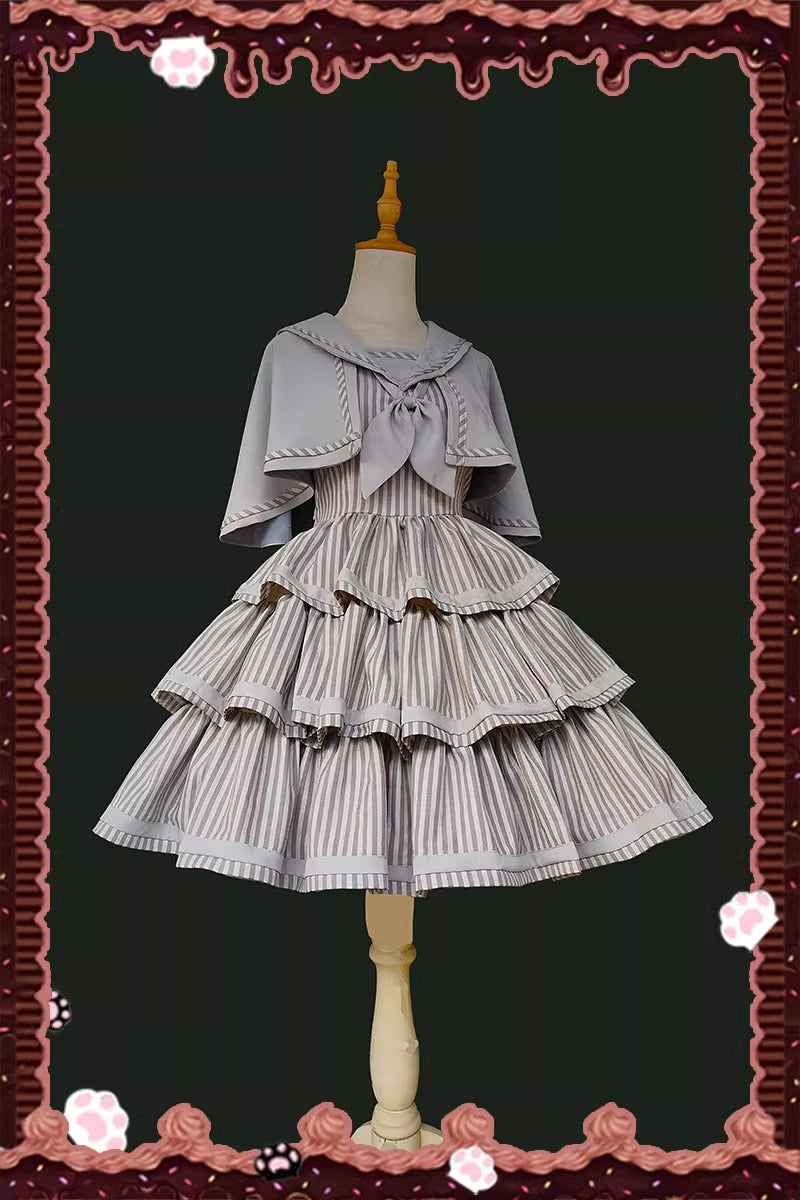 彼方の空 ケープ付きジャンパースカート【Infanta】