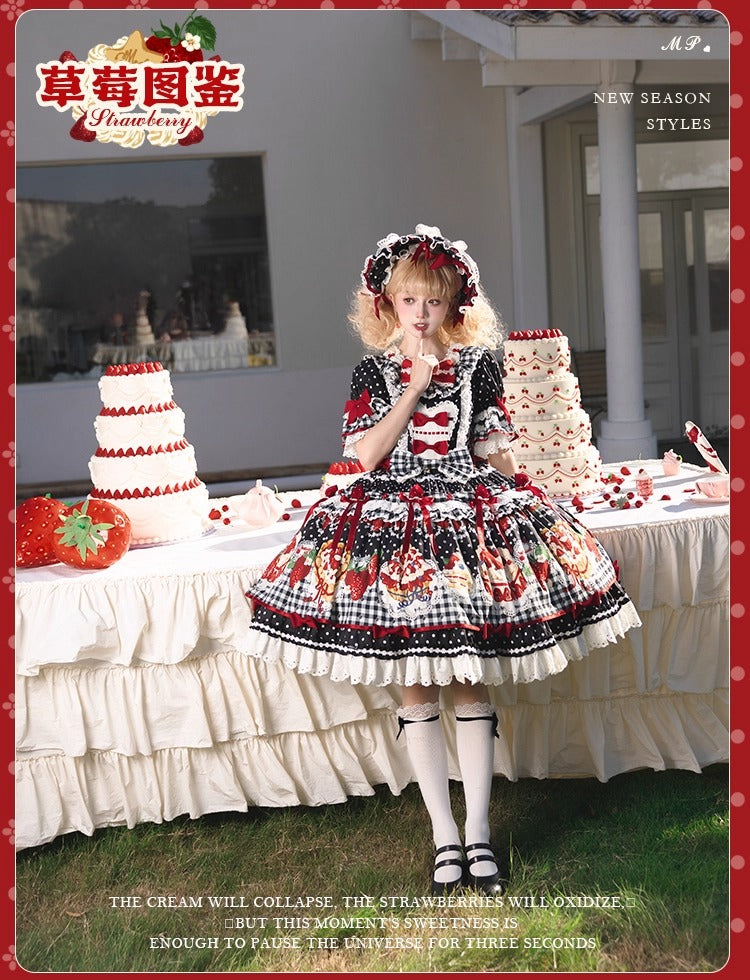 【受注予約~11/18】Strawberry Cake Illustration ワンピース(タイプ3)【花与珍珠匣】