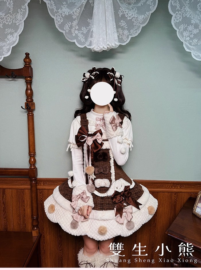 【受注予約~10/23】Frosted Sugar Rabbit ジャンパースカート・サロペット【双生小熊】