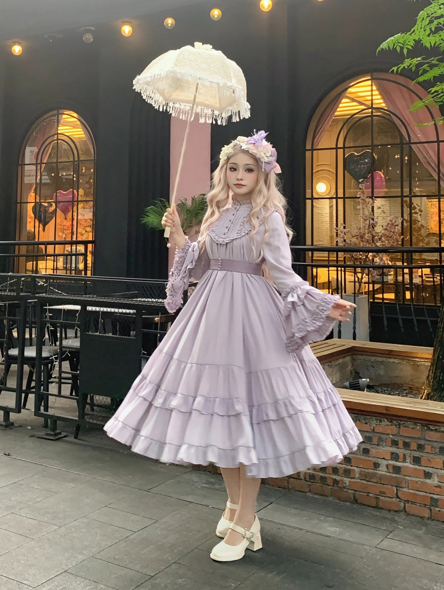 【受注予約~9/25】Princess of Windsor ワンピース・姫袖(ロング丈)【Little Dipper】