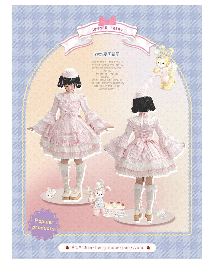 【受注予約~8/28】Strawberry momo Party ジャンパースカート【仲夏物語】