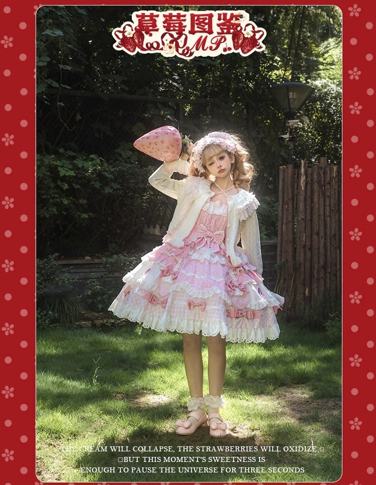 【受注予約~11/18】Strawberry Cake Illustration ジャンパースカート(タイプ1)【花与珍珠匣】