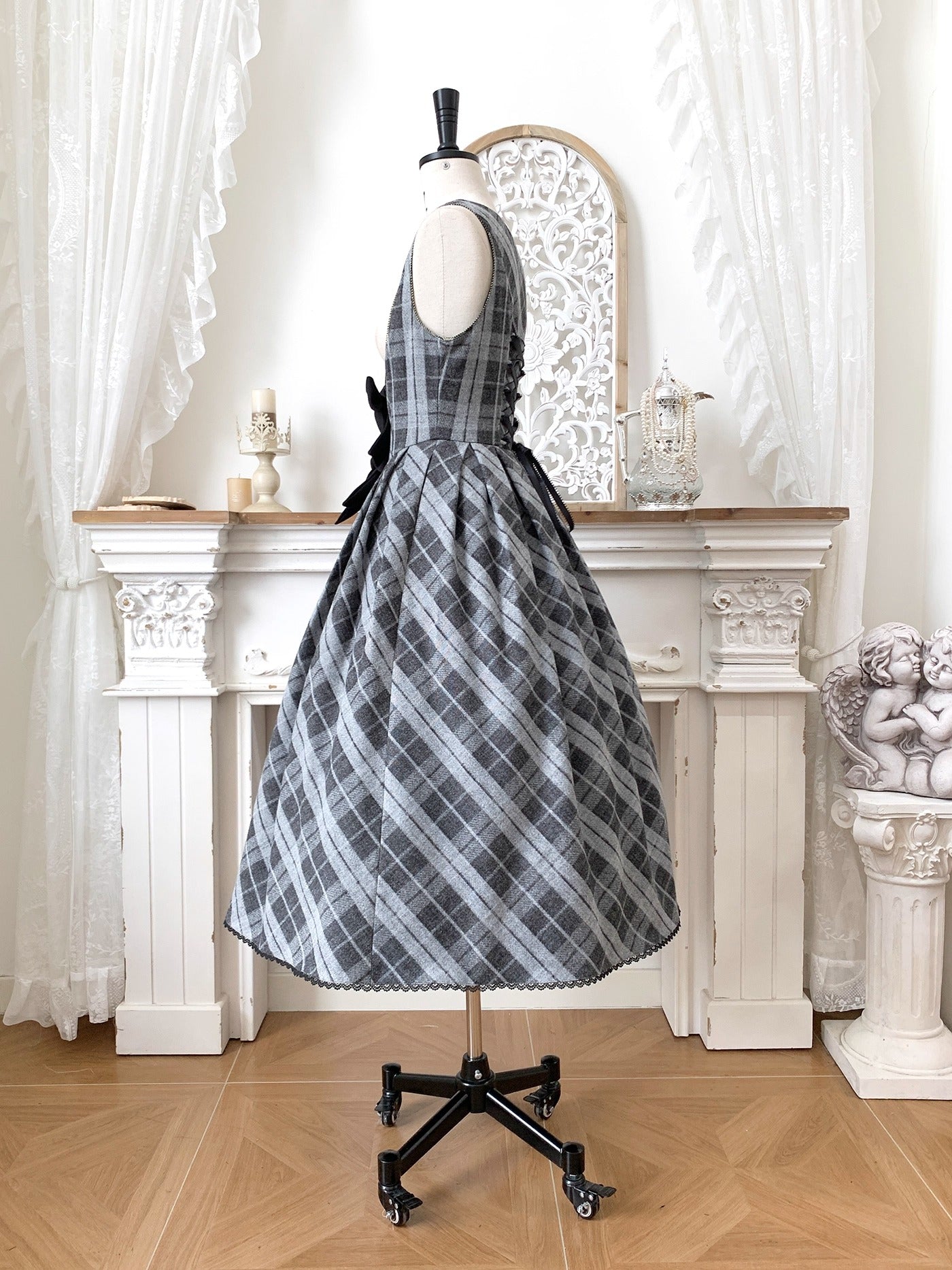 【受注予約~10/28】Bright Moon ジャンパースカート(チェック)【Little Dipper】