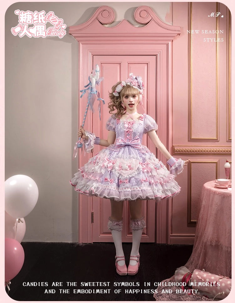 【受注予約~12/8】Candy Wrapper ワンピース【花与珍珠匣】