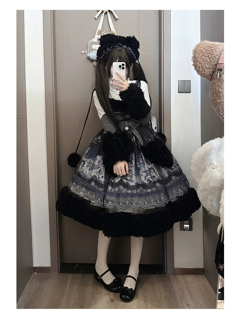 【受注予約~10/12】Penguin Snow Baby ジャンパースカート・インナートップス【Lineball Cat】