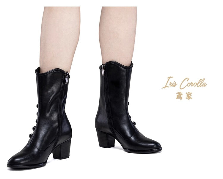 【受注予約~9/17】Victory ボタンブーツ(ミドル)【Iris Corolla】