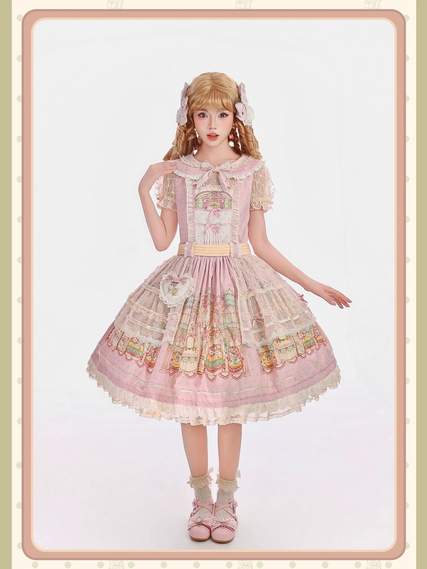 【受注予約~9/6】Fluffy Cat Castle ワンピース・ジャンパースカート【Alice Girl】