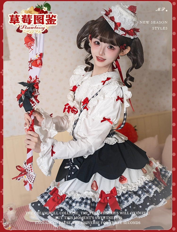 【受注予約~11/18】Strawberry Cake Illustration スカート【花与珍珠匣】