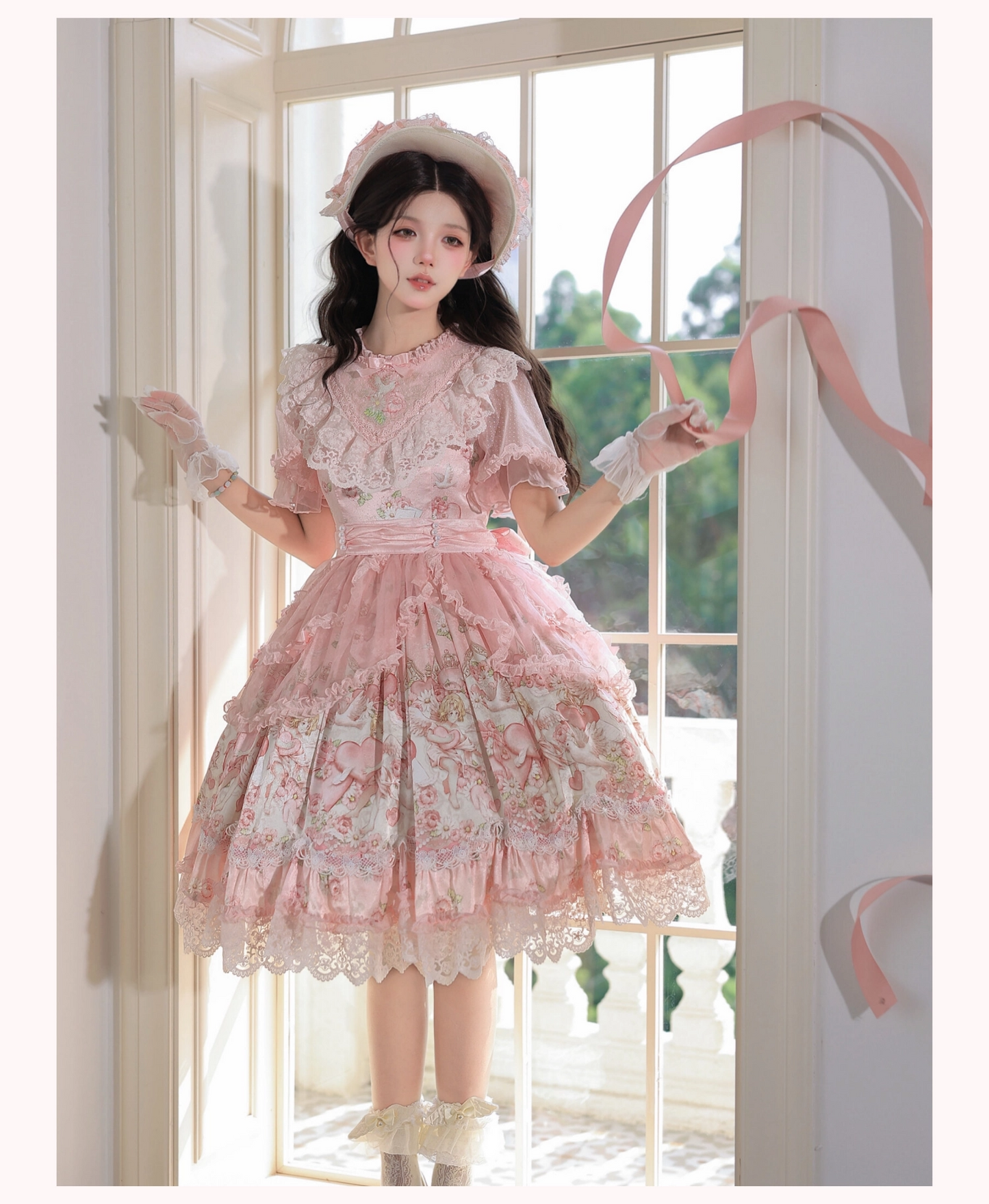 【受注予約~7/26】Cupid, God of Love ワンピース・ジャンパースカート【Dreamscape Double Cherry Blossom Box】