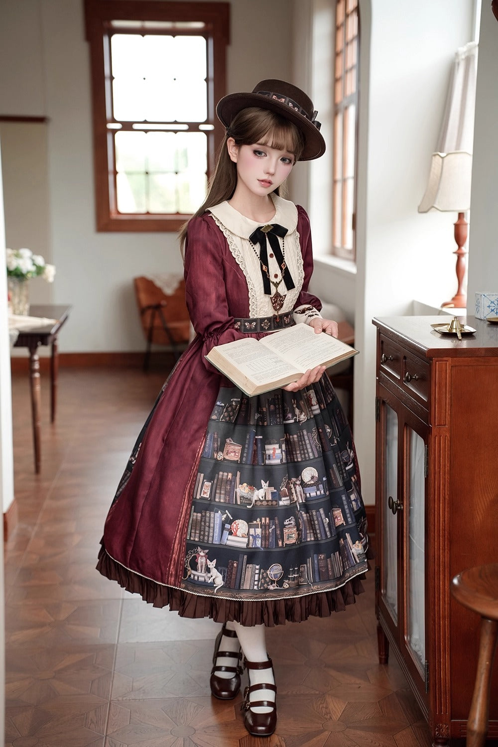 【受注予約~11/6】German Bookshelf ワンピース【Miss Point】