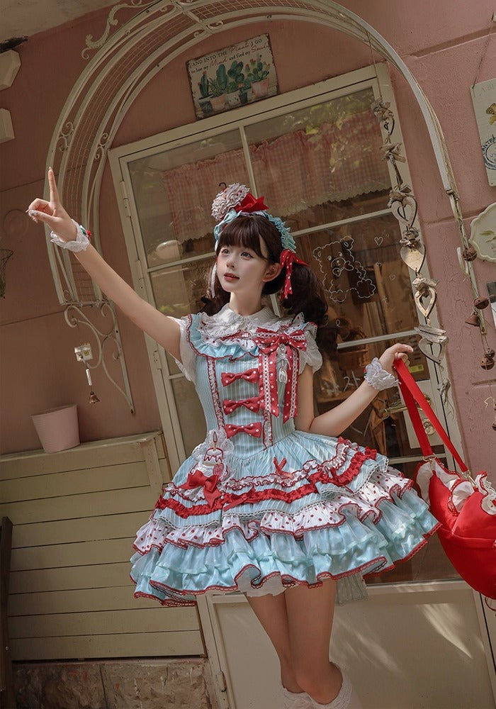 【受注予約~9/25】Eat Cake ジャンパースカート【双生小熊】