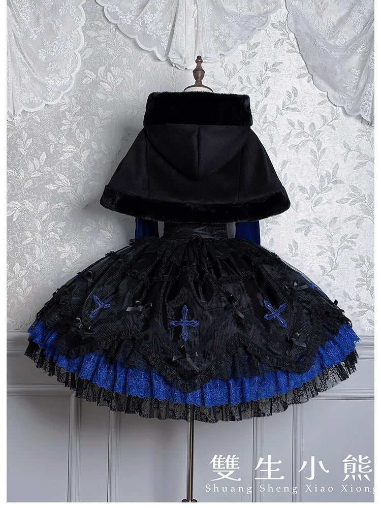 【受注予約~12/8】Black Mist Feast ブラウス・ケープ【双生小熊】