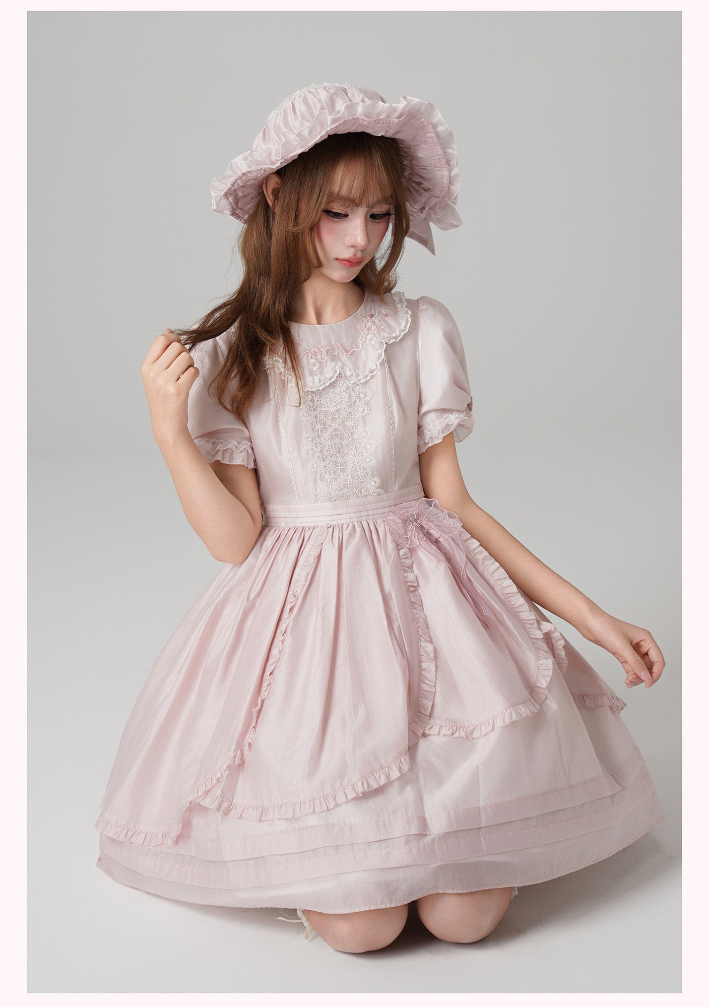 【受注予約~1/29】浮桜 ワンピース・ジャンパースカート【LizBird】