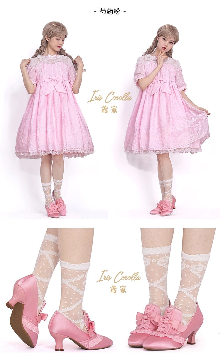 Marie Antoinette リボンヒールシューズ【Iris Corolla】