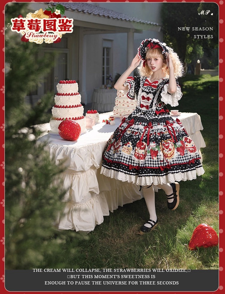 【受注予約~11/18】Strawberry Cake Illustration ワンピース(タイプ3)【花与珍珠匣】