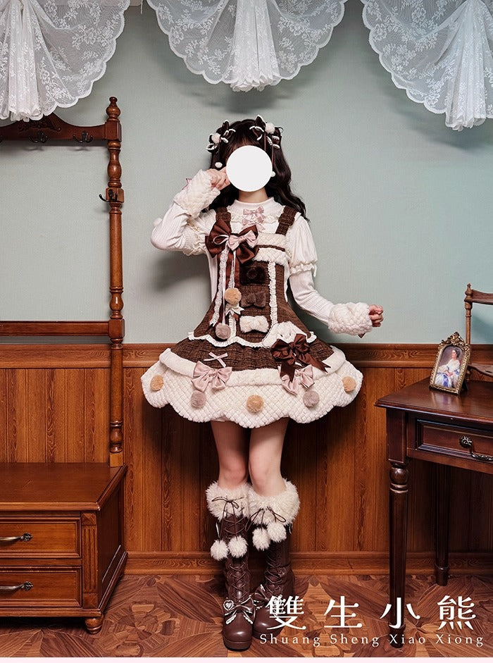 【受注予約~10/23】Frosted Sugar Rabbit ジャンパースカート・サロペット【双生小熊】