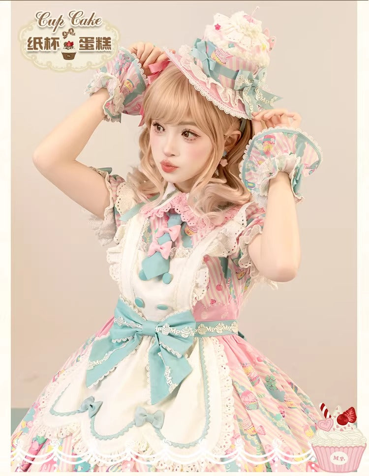 【受注予約~1/26】CupCakes ワンピース(プリントver.)【花与珍珠匣】