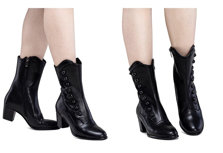 【受注予約~9/17】Victory ボタンブーツ(ミドル)【Iris Corolla】