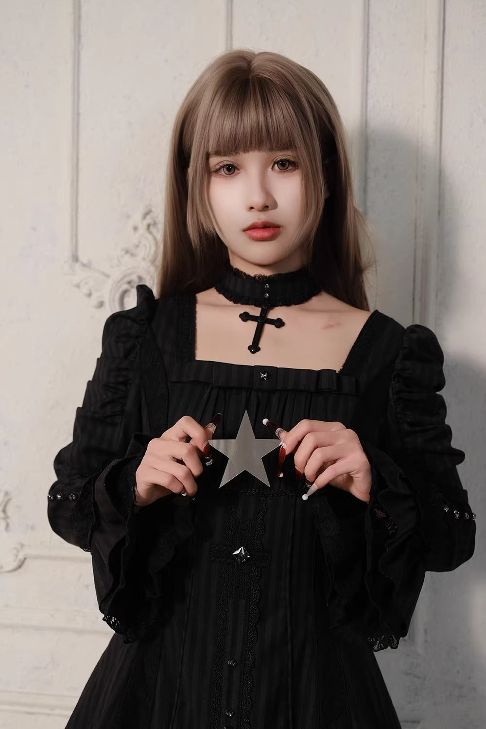 【受注予約~3/23】Embroidered Star ワンピース【魔女販售】