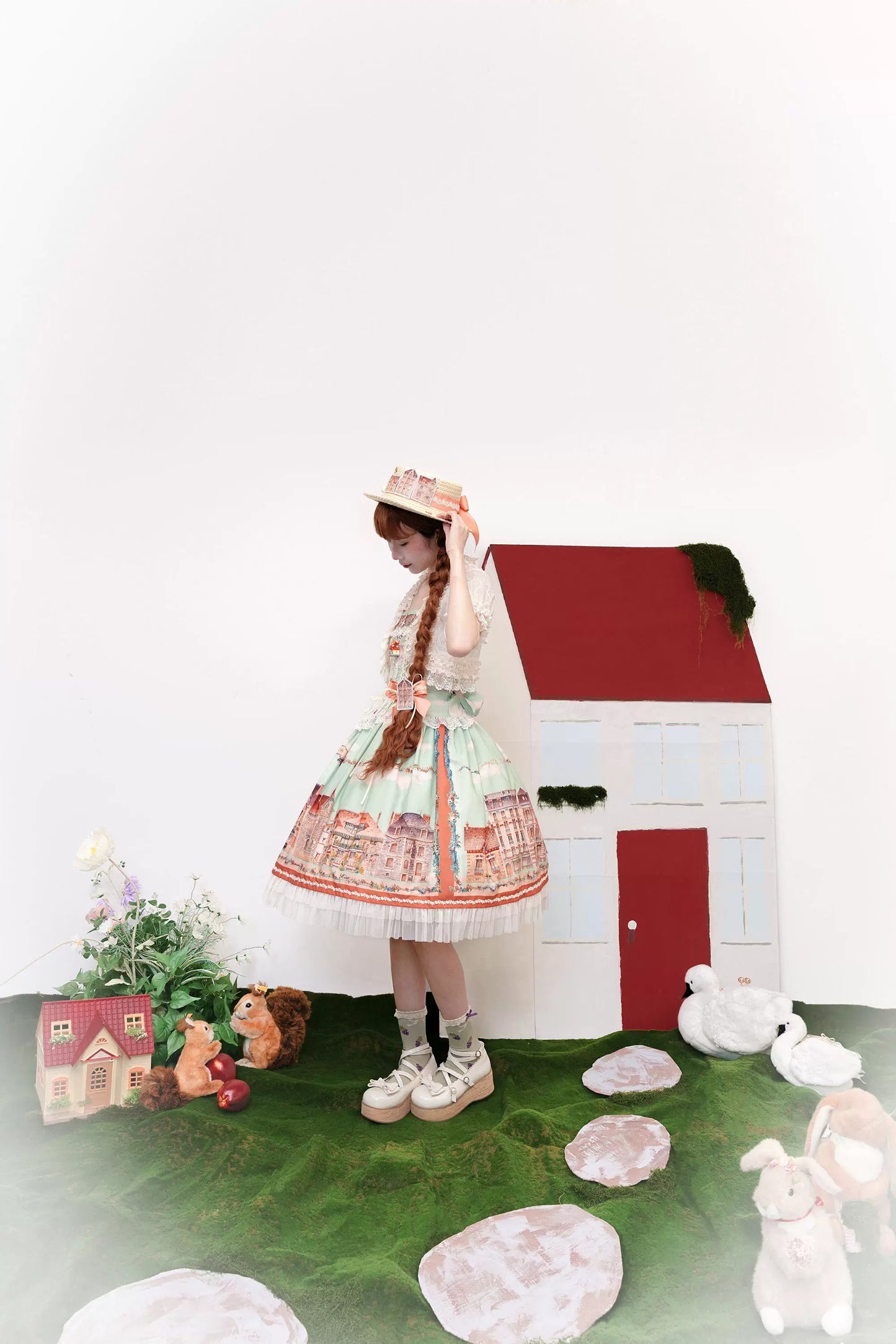 【受注予約~5/6】Dewans Garden Town ワンピース・ジャンパースカート【Cutey Mask】