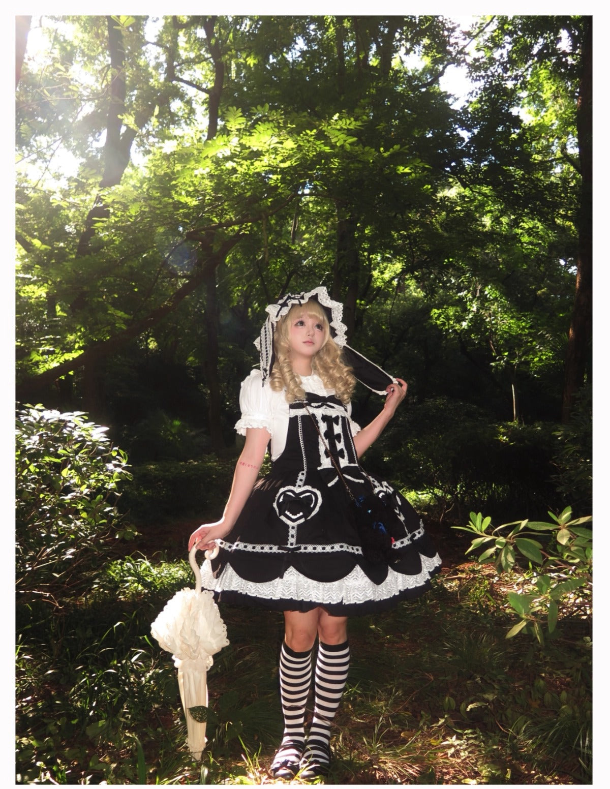 【受注予約~8/11】Cream Petals サロペット【天线猫】