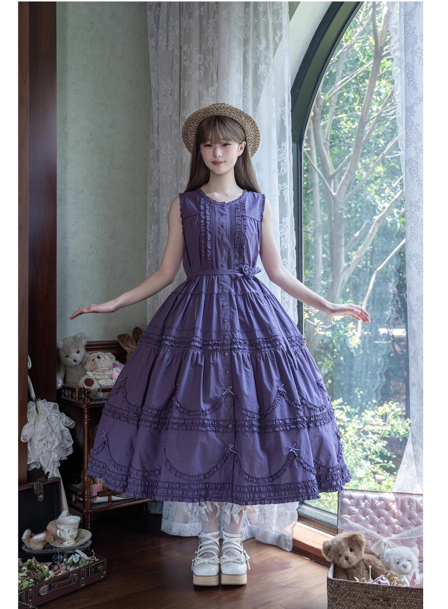 [Vorbestellungen bis 24. September] Warm Sun Palette Jumper Skirt (Typ 2) Lange Länge [Warm Sun Western Clothing]