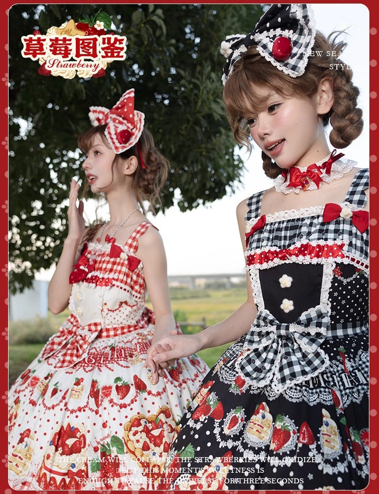 【受注予約~11/18】Strawberry Cake Illustration ジャンパースカート(タイプ2)【花与珍珠匣】