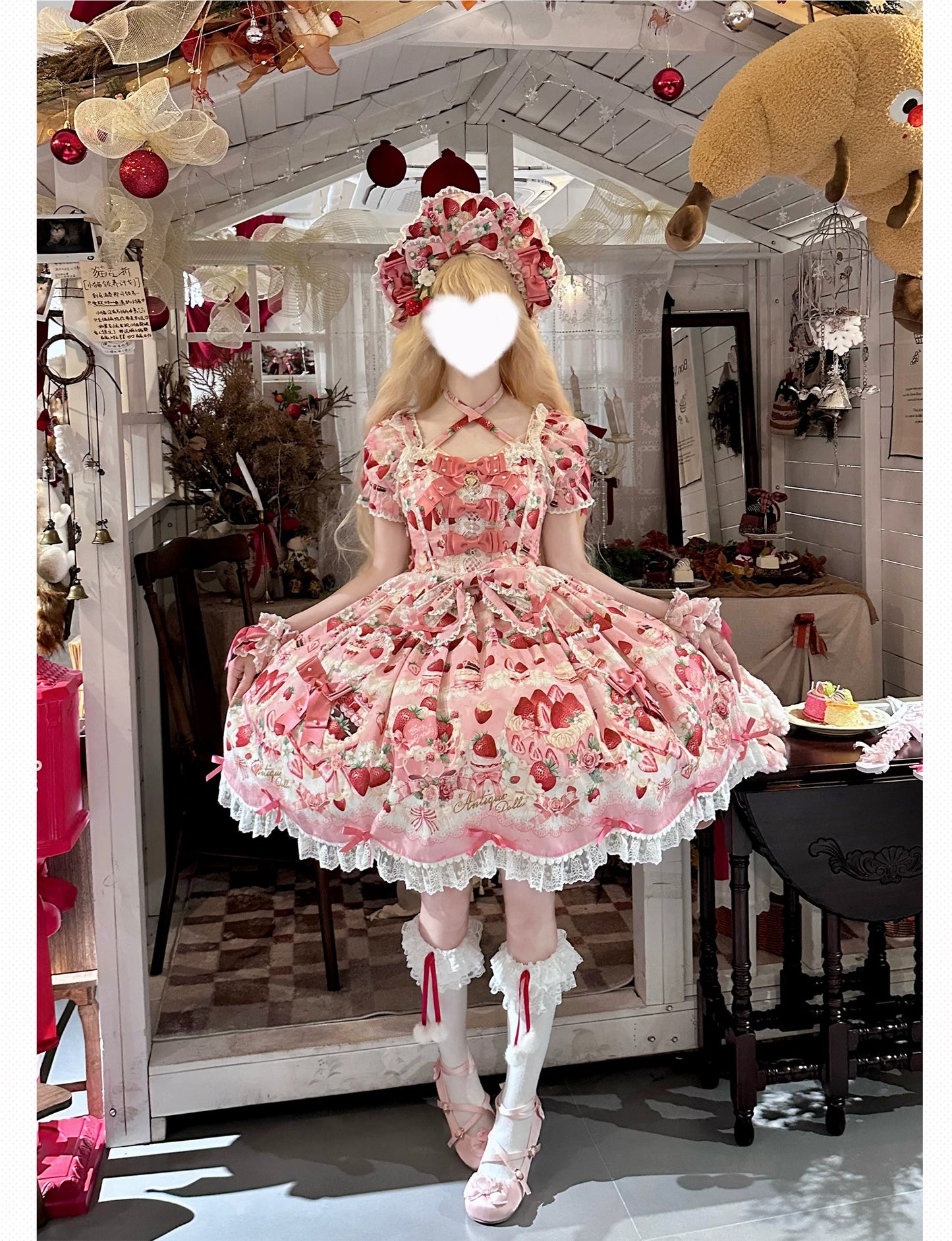 Strawberry Birthday Cake ワンピース・フルセット(半袖ver.)【Antique Doll】