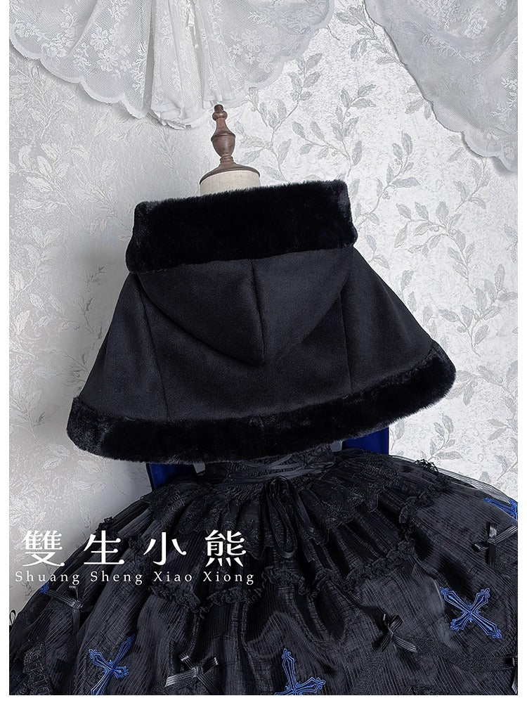 【受注予約~12/8】Black Mist Feast ブラウス・ケープ【双生小熊】